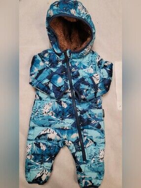 North Face blue thermoball eco bunting 0-3m